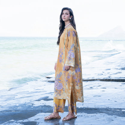 UA-183 Premium Silk Grip 2-Piece Pret – Kaftan Style Printed Co-Ords Set