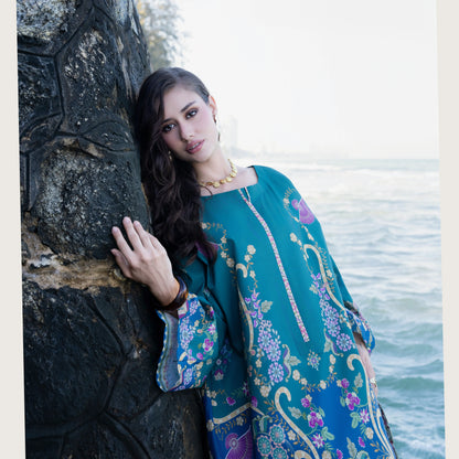 UA-183 Premium Silk Grip 2-Piece Pret – Kaftan Style Printed Co-Ords Set
