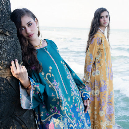 UA-183 Premium Silk Grip 2-Piece Pret – Kaftan Style Printed Co-Ords Set