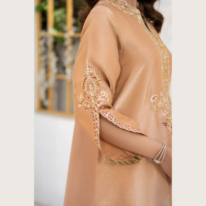 UA-188 Lava Silk Kaftan Dress Embroidered 1 Piece Festive Wear by Umnaa