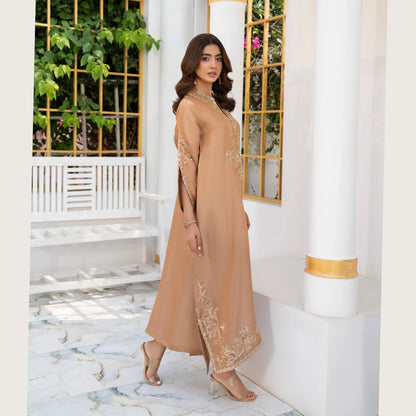 UA-188 Lava Silk Kaftan Dress Embroidered 1 Piece Festive Wear by Umnaa