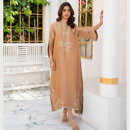 UA-188 Lava Silk Kaftan Dress Embroidered 1 Piece Festive Wear by Umnaa