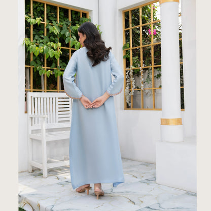 UA-188 Lava Silk Kaftan Dress Embroidered 1 Piece Festive Wear by Umnaa
