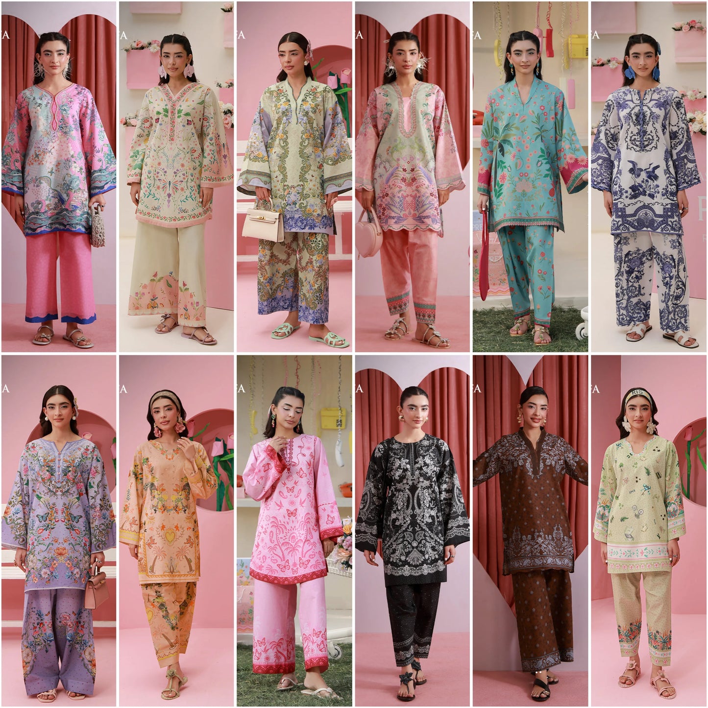 UAS-01 printed Pret by Asim jofa Printed Co Ord Set summer Collection Ready to Wear asian clothes