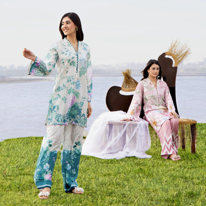 UTT-20 "Camelia" VOL 1 Summer Printed Chikankari Co Ord Set Collection by Traditional Thread | Asian Clothes