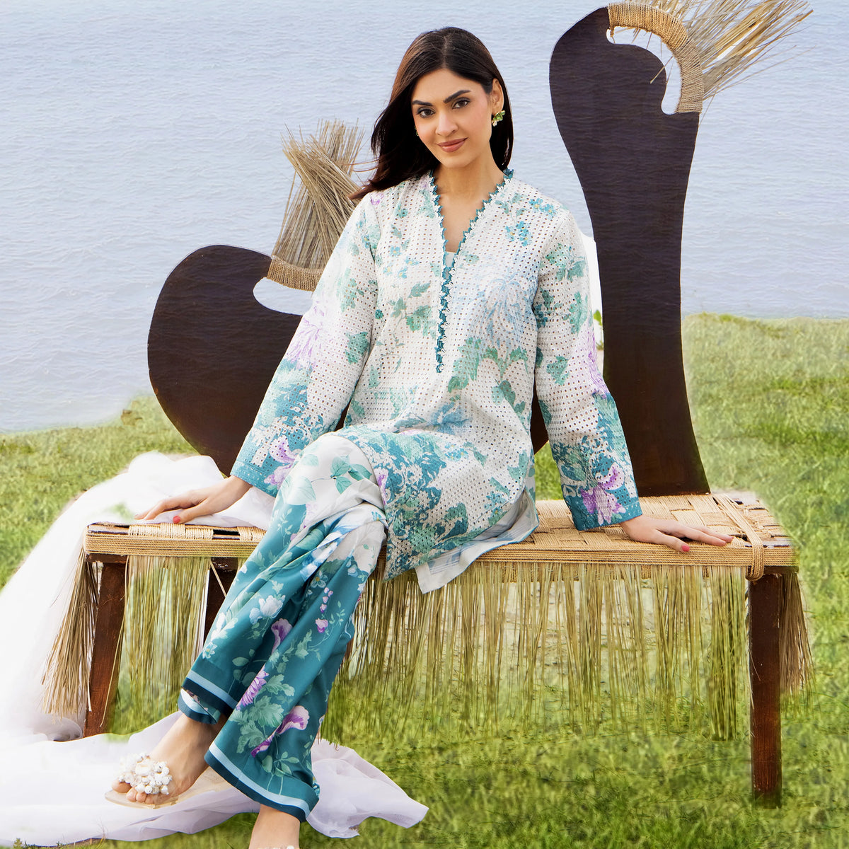 UTT-20 "Camelia" VOL 1 Summer Printed Chikankari Co Ord Set Collection by Traditional Thread | Asian Clothes