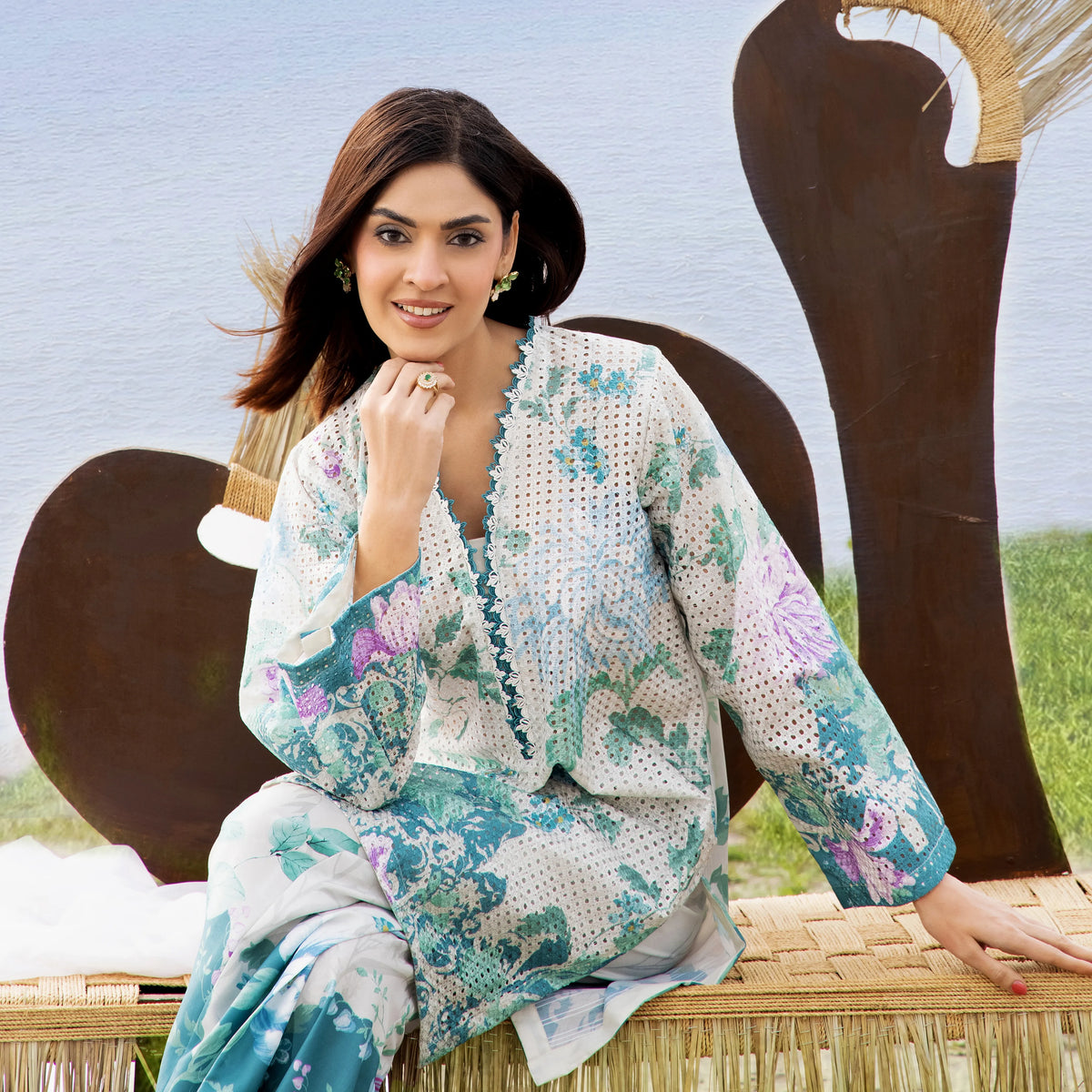 UTT-20 "Camelia" VOL 1 Summer Printed Chikankari Co Ord Set Collection by Traditional Thread | Asian Clothes