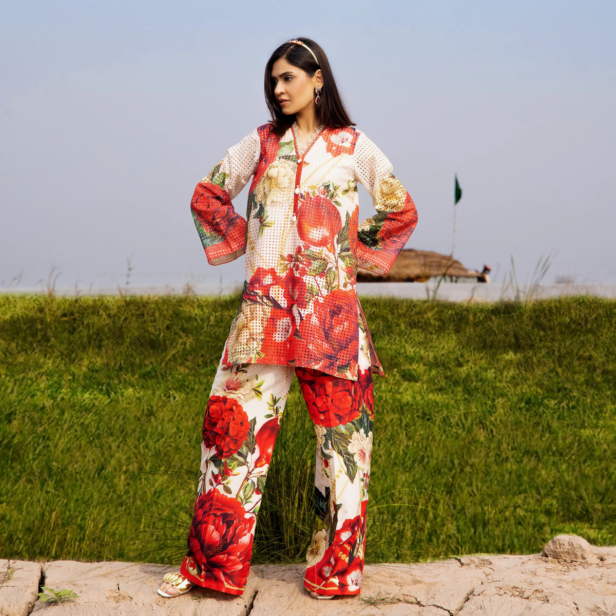 UTT-21 "Camelia" VOL 2 Summer Printed Chikankari Co Ord Set Collection by Traditional Thread | Asian Clothes