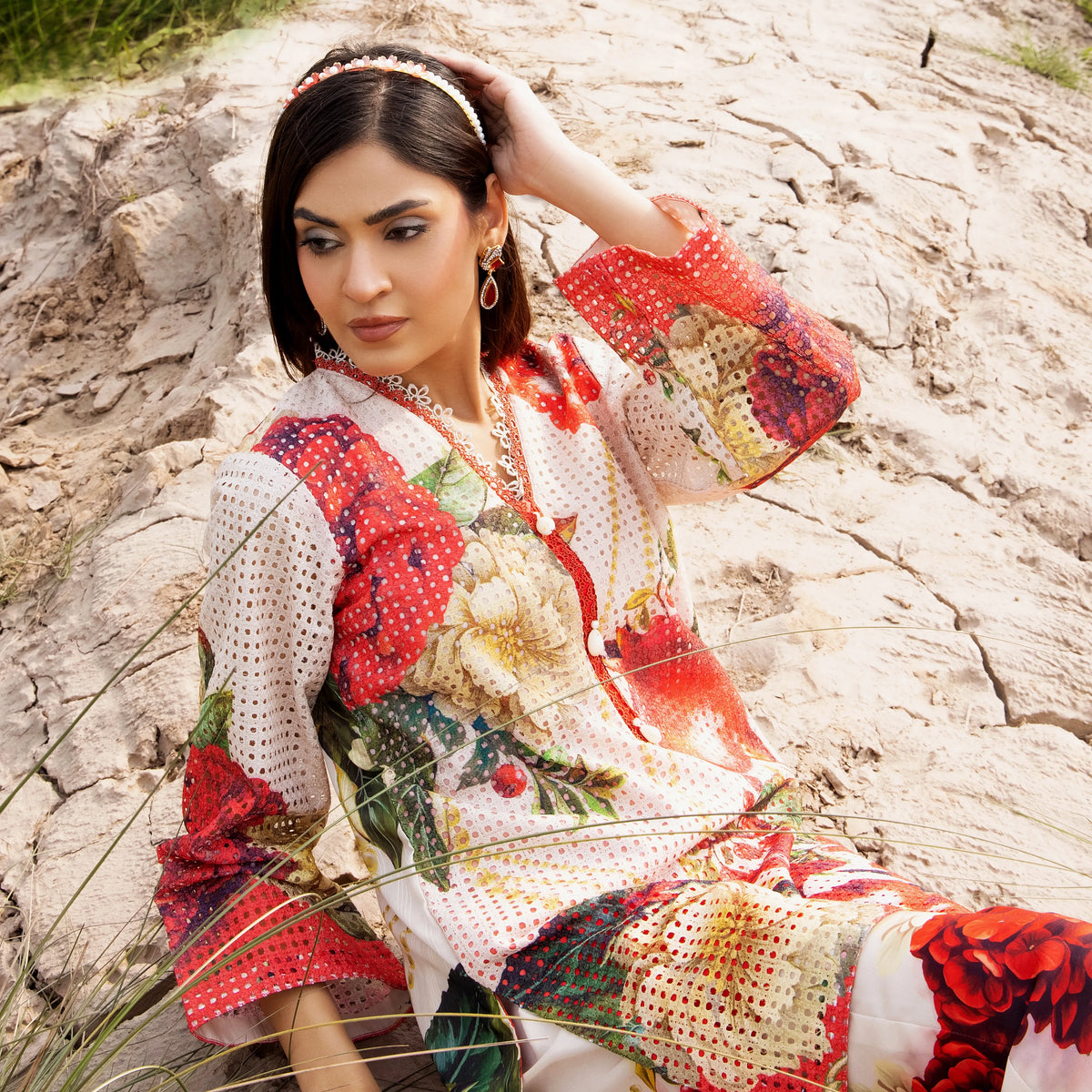 UTT-21 "Camelia" VOL 2 Summer Printed Chikankari Co Ord Set Collection by Traditional Thread | Asian Clothes