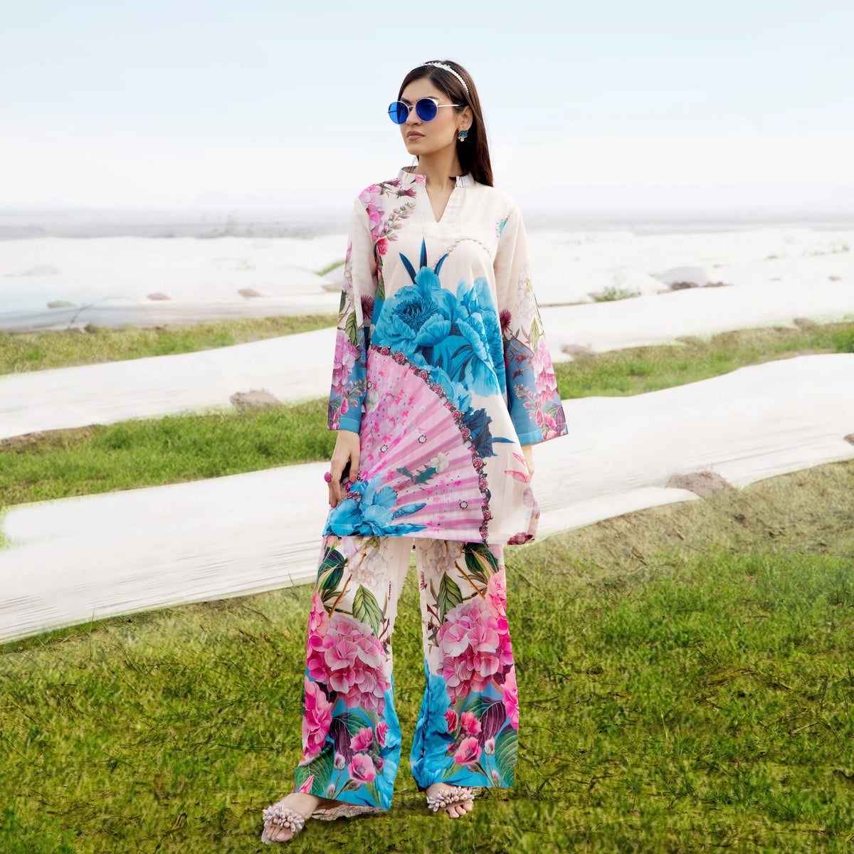UTT-21 "Camelia" VOL 2 Summer Printed Chikankari Co Ord Set Collection by Traditional Thread | Asian Clothes