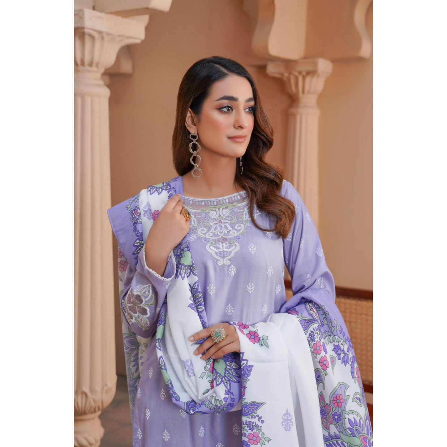 UA-189 Embroidered Linen Collection by Umnaa | Asian Clothes