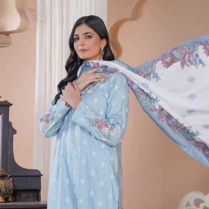 UA-189 Embroidered Linen Collection by Umnaa | Asian Clothes