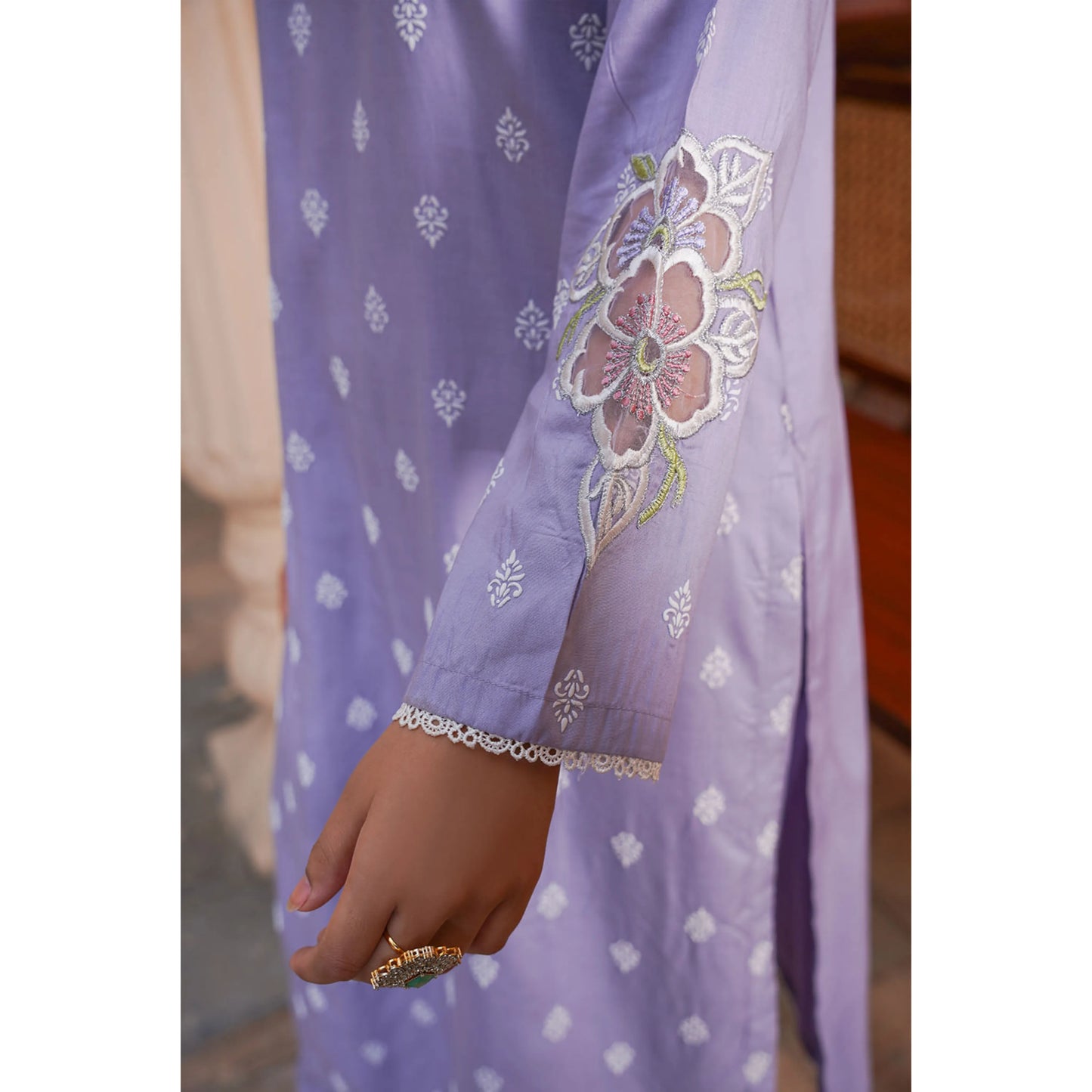 UA-189 Embroidered Linen Collection by Umnaa | Asian Clothes