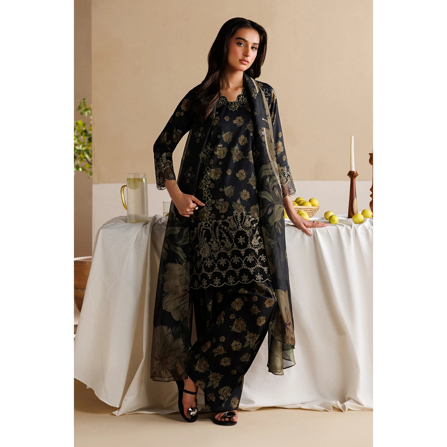 UE-01 Daastan Edit 2 Embroidered Printed Lawn Collection by Esra Fashion