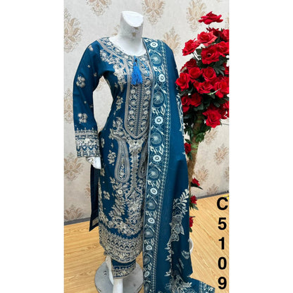 UA-199 Embroidered Cambric Cotton Collection by Umnaa | Ready to Wear Pakistani Asian clothes for women