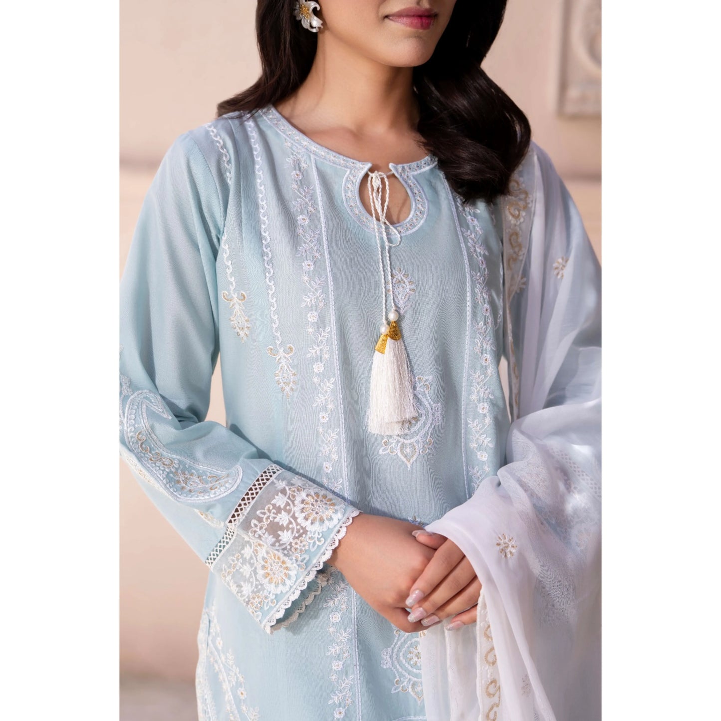 UA-206 Embroidered Festive Cotton dress by Umnaa | Ready to Wear Pakistani Asian clothes