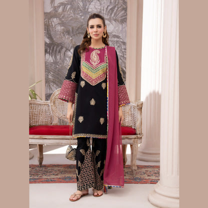 UA-214 Embroidered Cambric Cotton Festive Collection by Umnaa | Ready to Wear Pakistani Asian Clothing