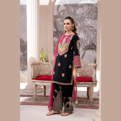 UA-214 Embroidered Cambric Cotton Festive Collection by Umnaa | Ready to Wear Pakistani Asian Clothing