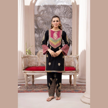 UA-214 Embroidered Cambric Cotton Festive Collection by Umnaa | Ready to Wear Pakistani Asian Clothing