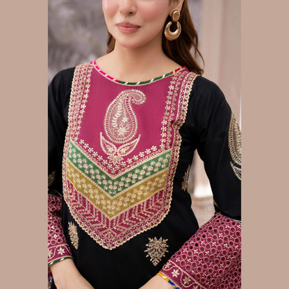 UA-214 Embroidered Cambric Cotton Festive Collection by Umnaa | Ready to Wear Pakistani Asian Clothing