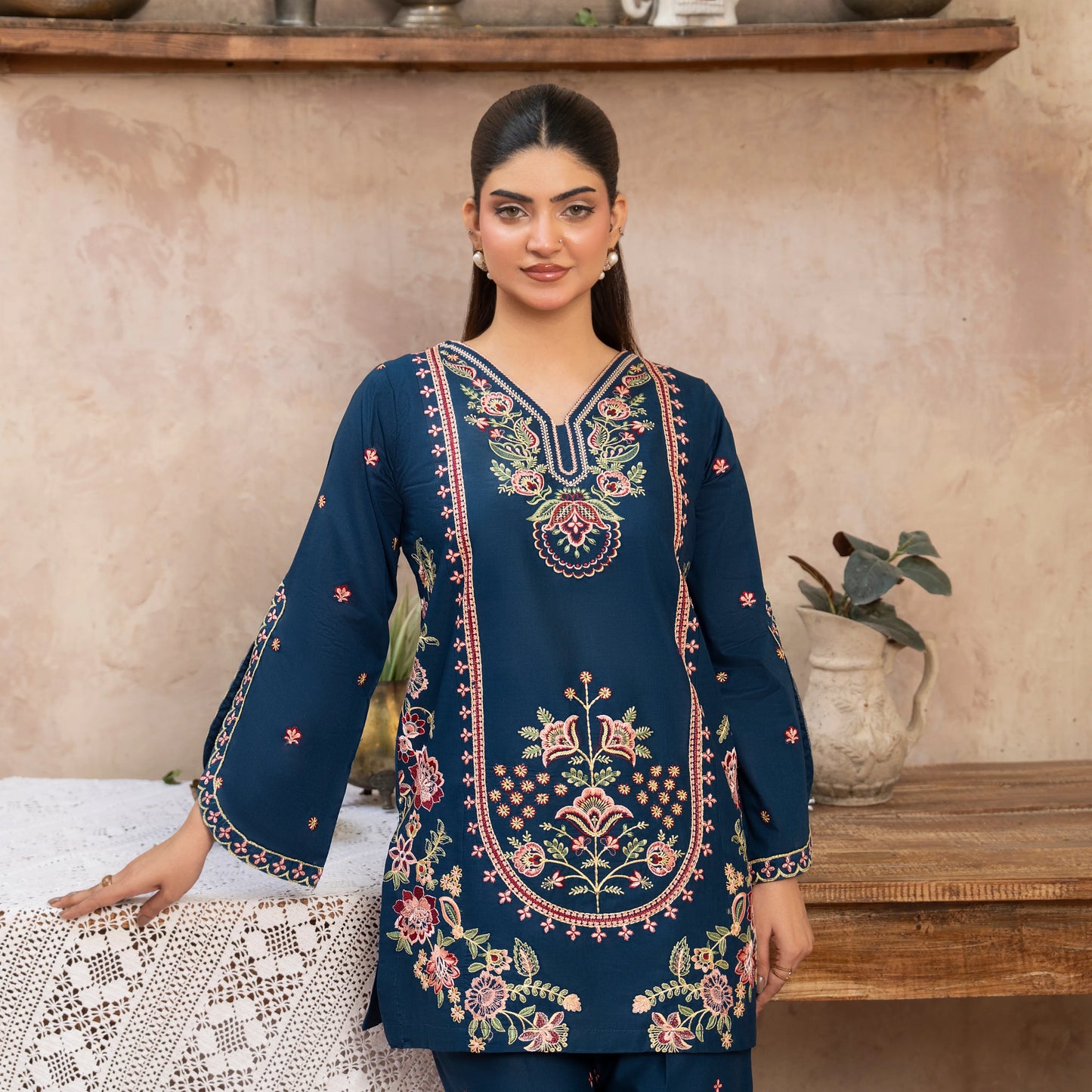 UA-217 Embroidered Cotton Collection by Umnaa | Ready to Wear Pakistani Asian clothes