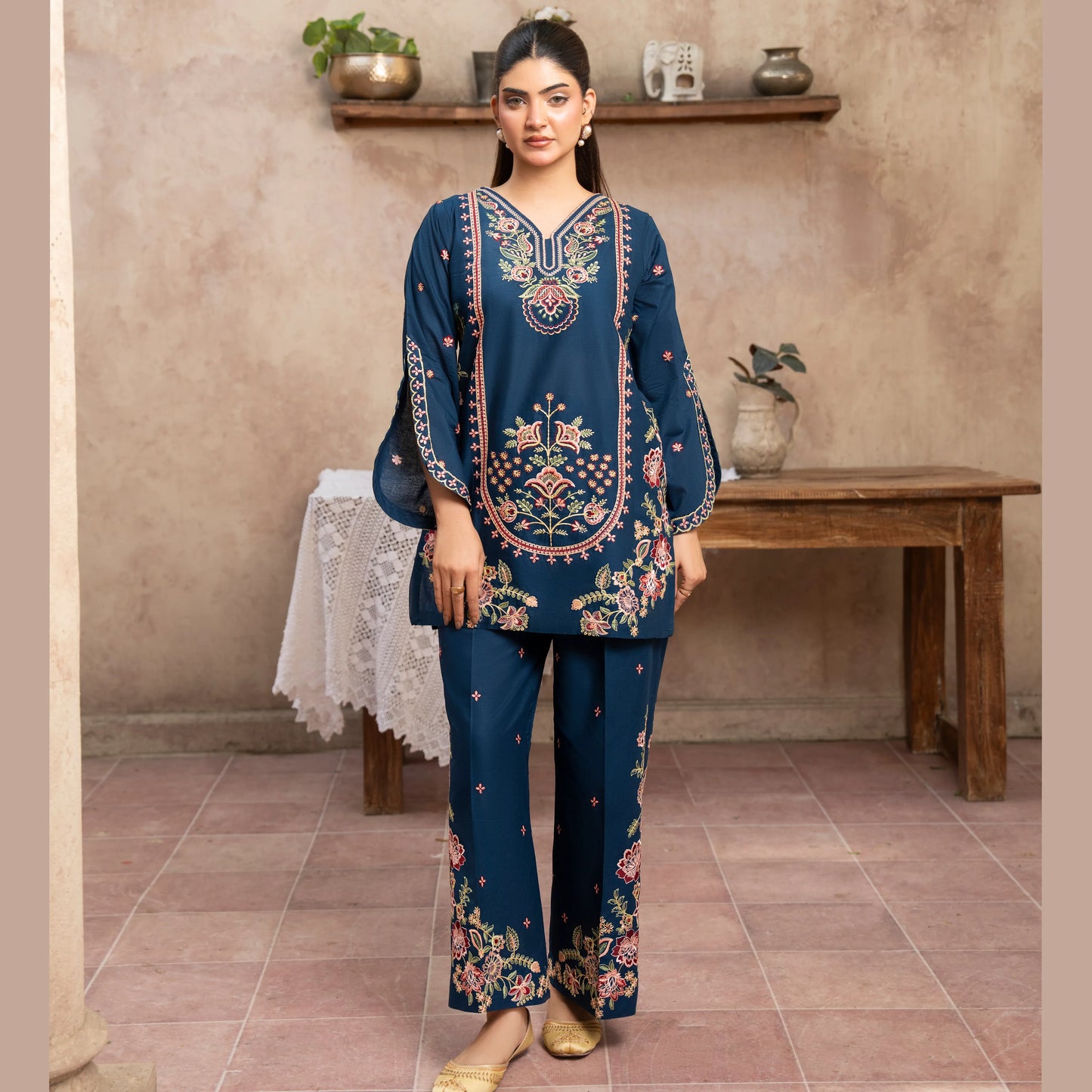 UA-217 Embroidered Cotton Collection by Umnaa | Ready to Wear Pakistani Asian clothes