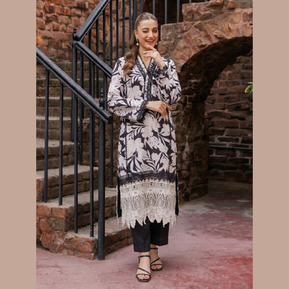 UA-220 Floral Printed Linen Co-Ord Set for Women | 2 Piece Shirt & Trouser by Umnaa