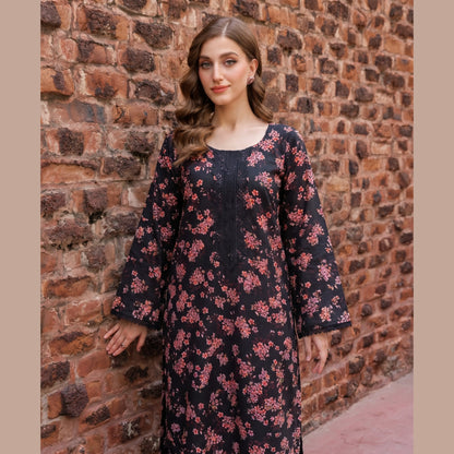 UA-220 Floral Printed Linen Co-Ord Set for Women | 2 Piece Shirt & Trouser by Umnaa