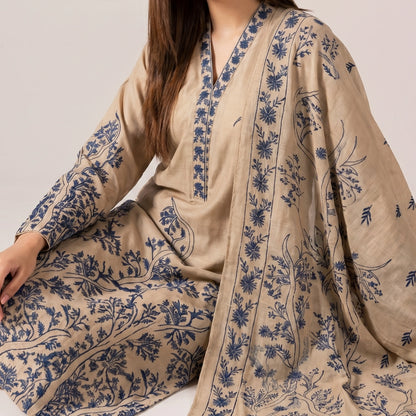 UA-221 Embroidered Cotton Ready to Wear Collection Pakistani Asian Women | 3 Piece Shirt Trouser Duppata by Umnaa