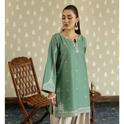 UA-231 Embroidered Cambric Cotton 2 Pc Co-Ord Set with Farshi Shalwar by Umnaa