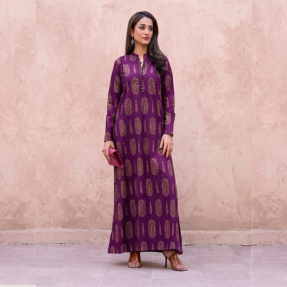 RA-38 Printed Lawn Long Kaftan Style 2 Piece Collection | Raniya.h