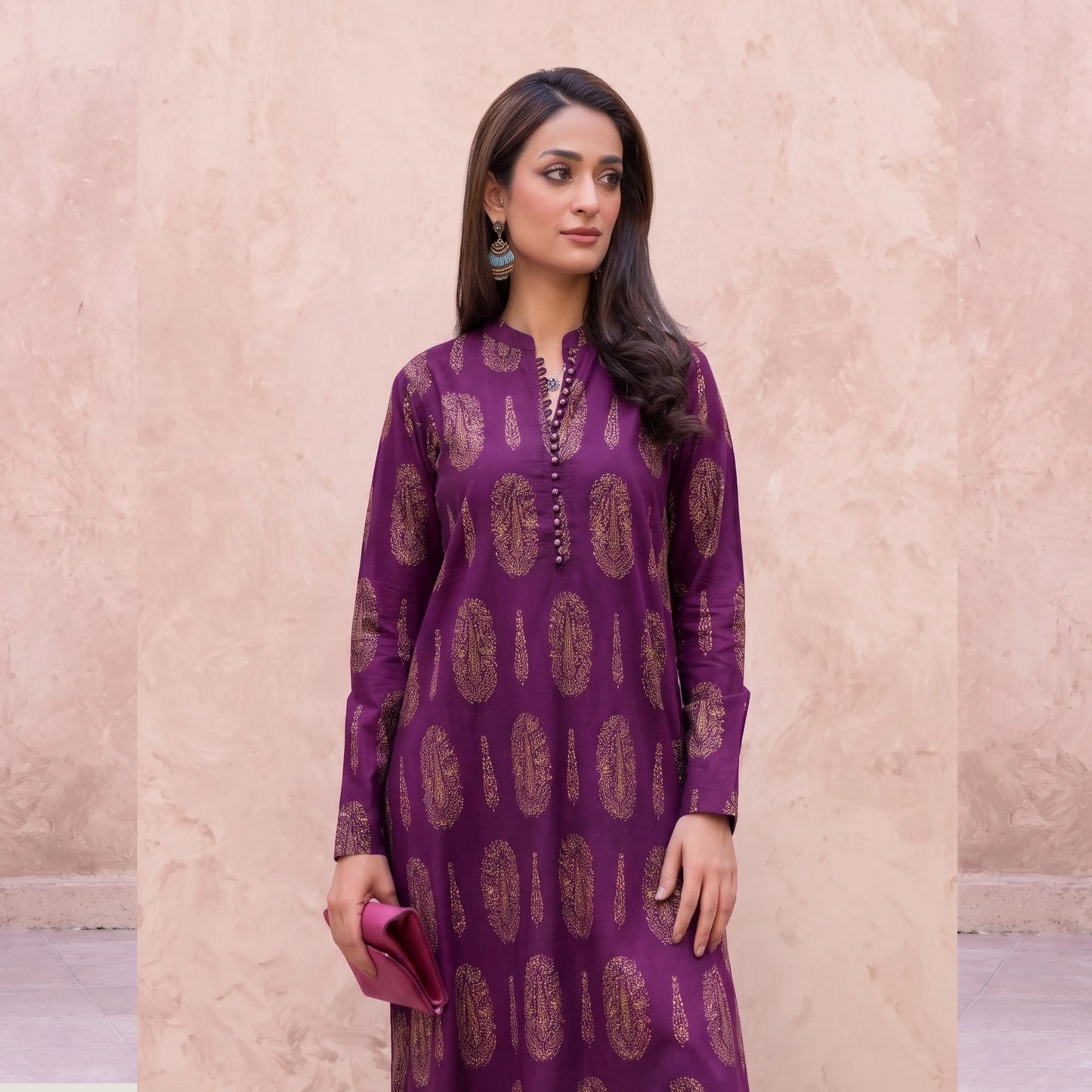 RA-38 Printed Lawn Long Kaftan Style 2 Piece Collection | Raniya.h