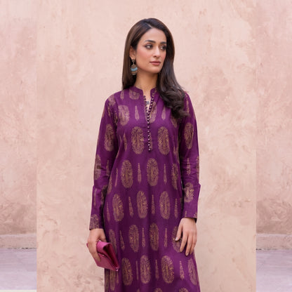RA-38 Printed Lawn Long Kaftan Style 2 Piece Collection | Raniya.h