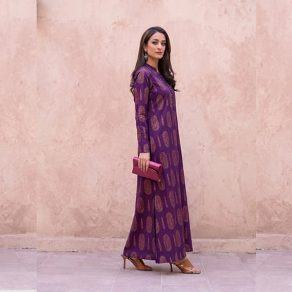 RA-38 Printed Lawn Long Kaftan Style 2 Piece Collection | Raniya.h