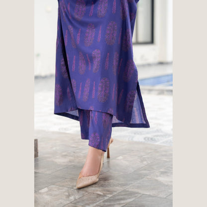 RA-38 Printed Lawn Long Kaftan Style 2 Piece Collection | Raniya.h