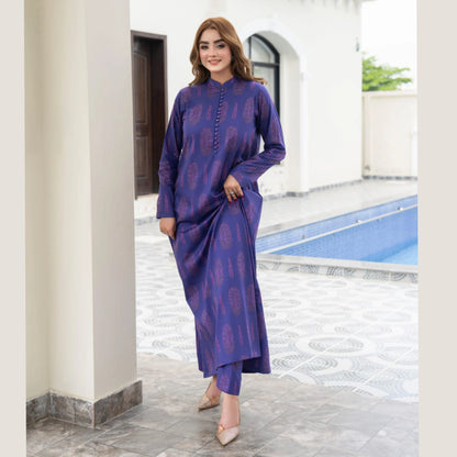 RA-38 Printed Lawn Long Kaftan Style 2 Piece Collection | Raniya.h