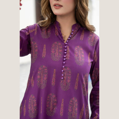 RA-38 Printed Lawn Long Kaftan Style 2 Piece Collection | Raniya.h