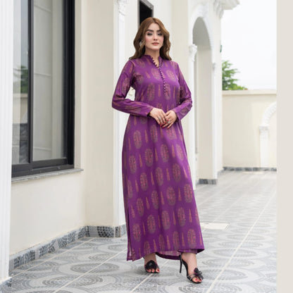RA-38 Printed Lawn Long Kaftan Style 2 Piece Collection | Raniya.h