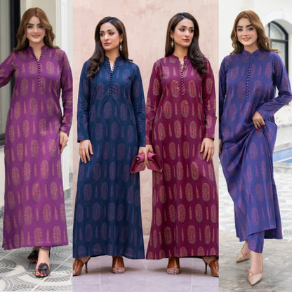 RA-38 Printed Lawn Long Kaftan Style 2 Piece Collection | Raniya.h