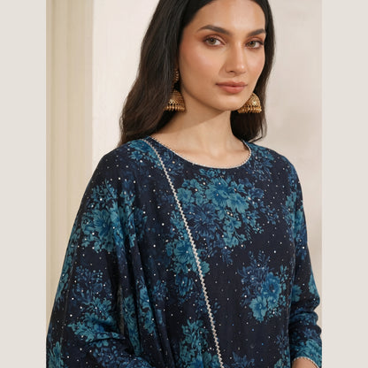 UA-279 Printed Chiffon Georgette with Sharara Collection 3 Pc  | Umnaa