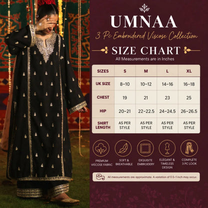 UCA-53 "Chand Bali" Luxury Viscose 3 Pc | Casuallite