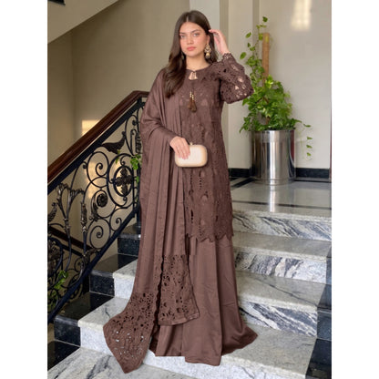 UA-290 Qureshia Silk Sharara 3 Pc | Umnaa