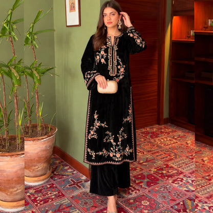 UA-328 Luxury Velvet Co-Ord 2 Pc Collection | Umnaa
