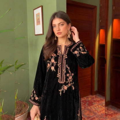 UA-328 Luxury Velvet Co-Ord 2 Pc Collection | Umnaa