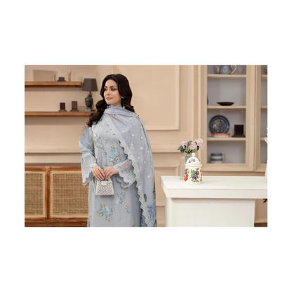 KC-1438 Embroidered Cambric Cotton Dress Ready to Wear 3 Pc - Karma Collection