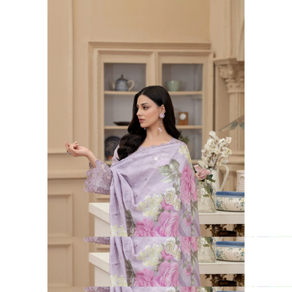 KC-1438 Embroidered Cambric Cotton Dress Ready to Wear 3 Pc - Karma Collection