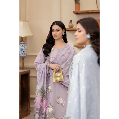 KC-1438 Embroidered Cambric Cotton Dress Ready to Wear 3 Pc - Karma Collection
