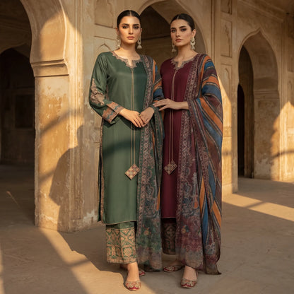 UA-178 Embroidered Cotton Festive Collection by Umnaa
