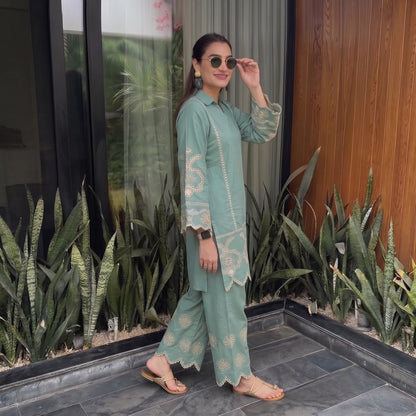 UA-233 Embroidered Lawn 2 Pc Co-Ord Set Summer Wear by Umnaa