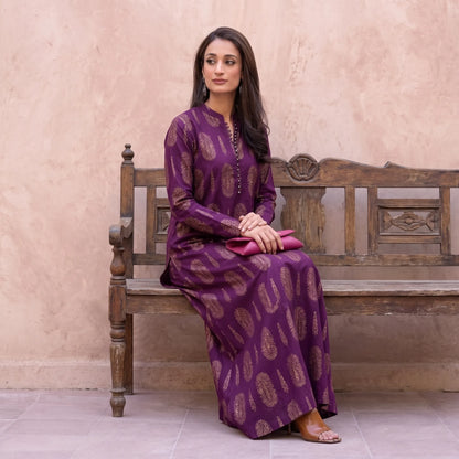 RA-38 Printed Lawn Long Kaftan Style 2 Piece Collection | Raniya.h
